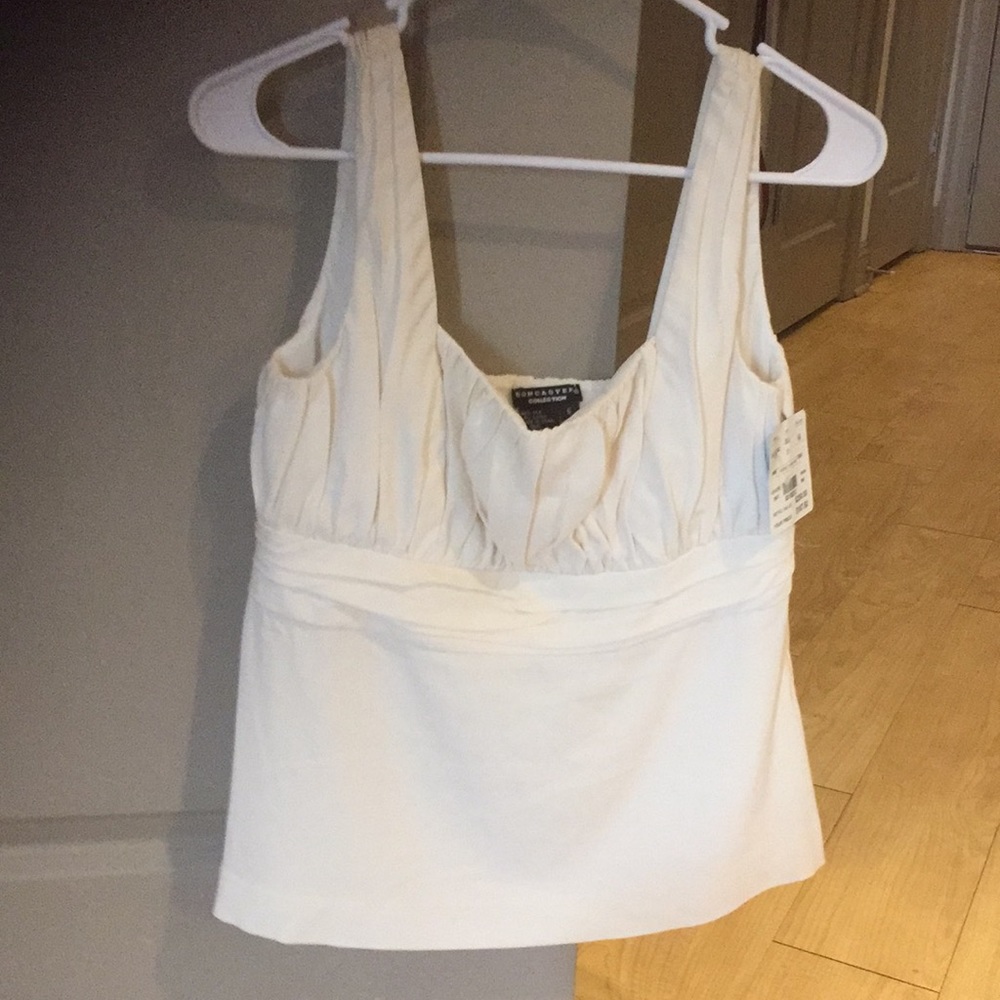 NWT white off white sleeveless dress shirt size 6
